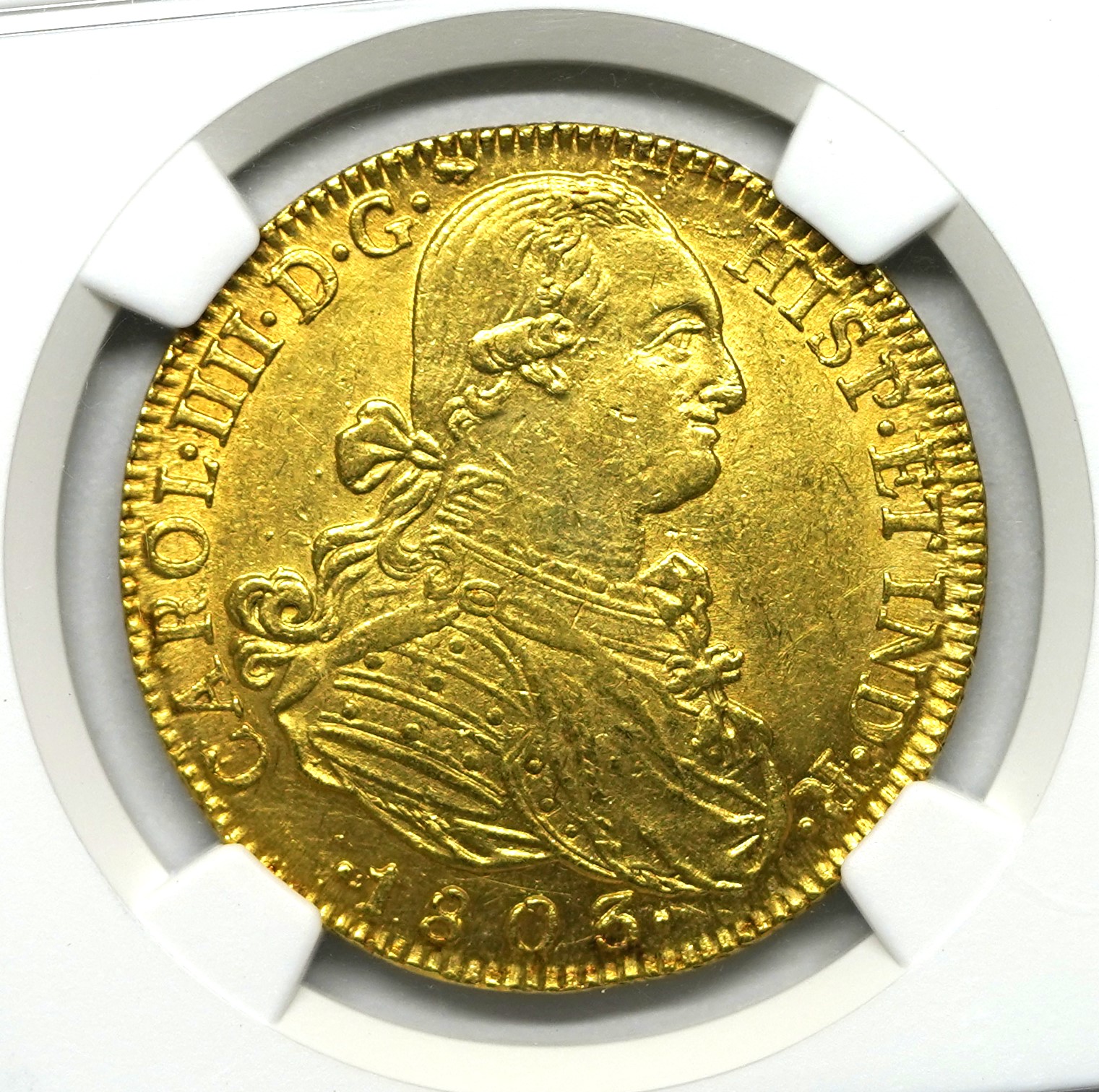 Sold】1803/2年 コロンビア カルロス4世 8エスクード金貨 MS62 NGC | ソブリンパートナーズ